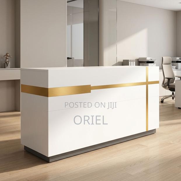 Office Desk : White Office Front Desk - thumbnail 7