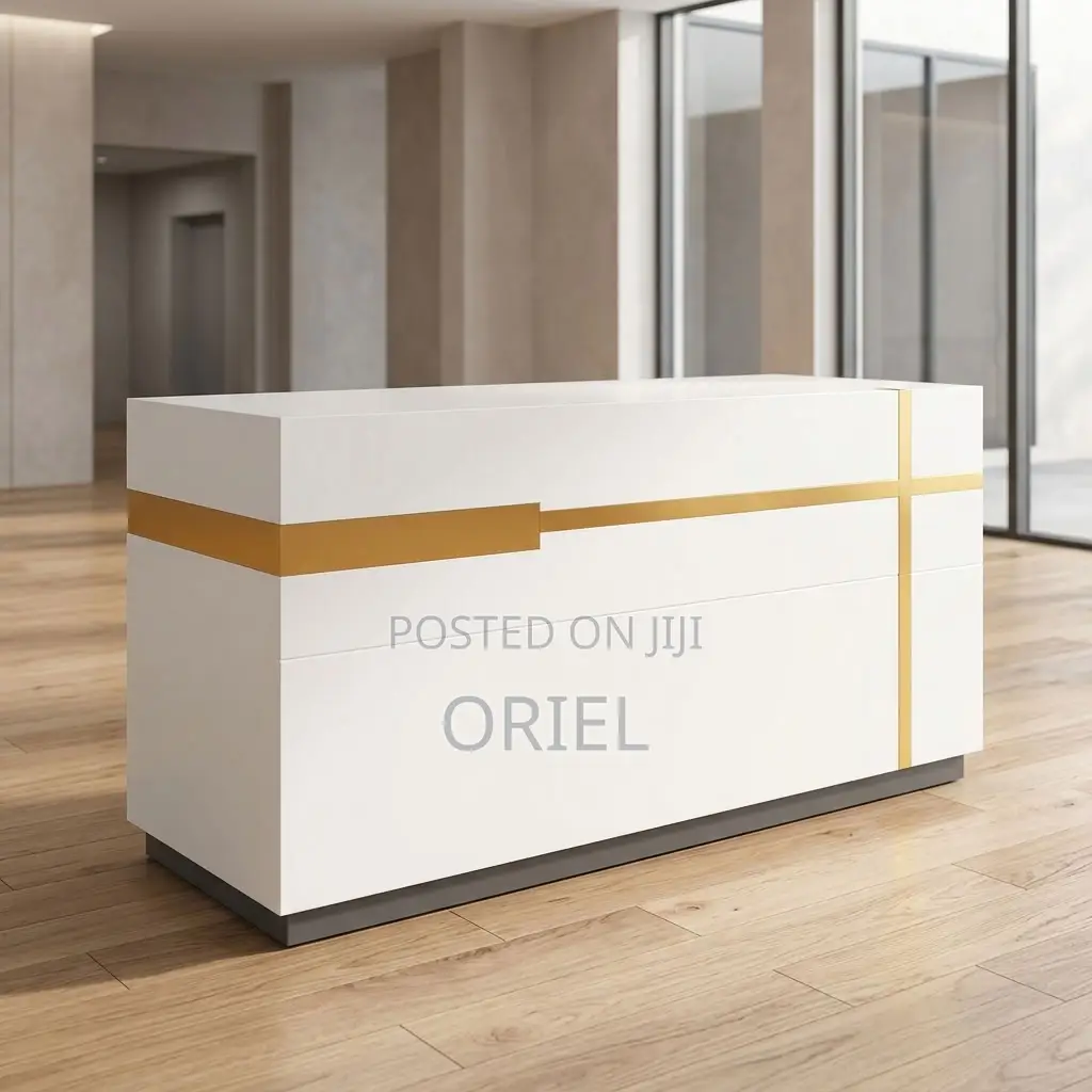 Office Desk : White Office Front Desk
