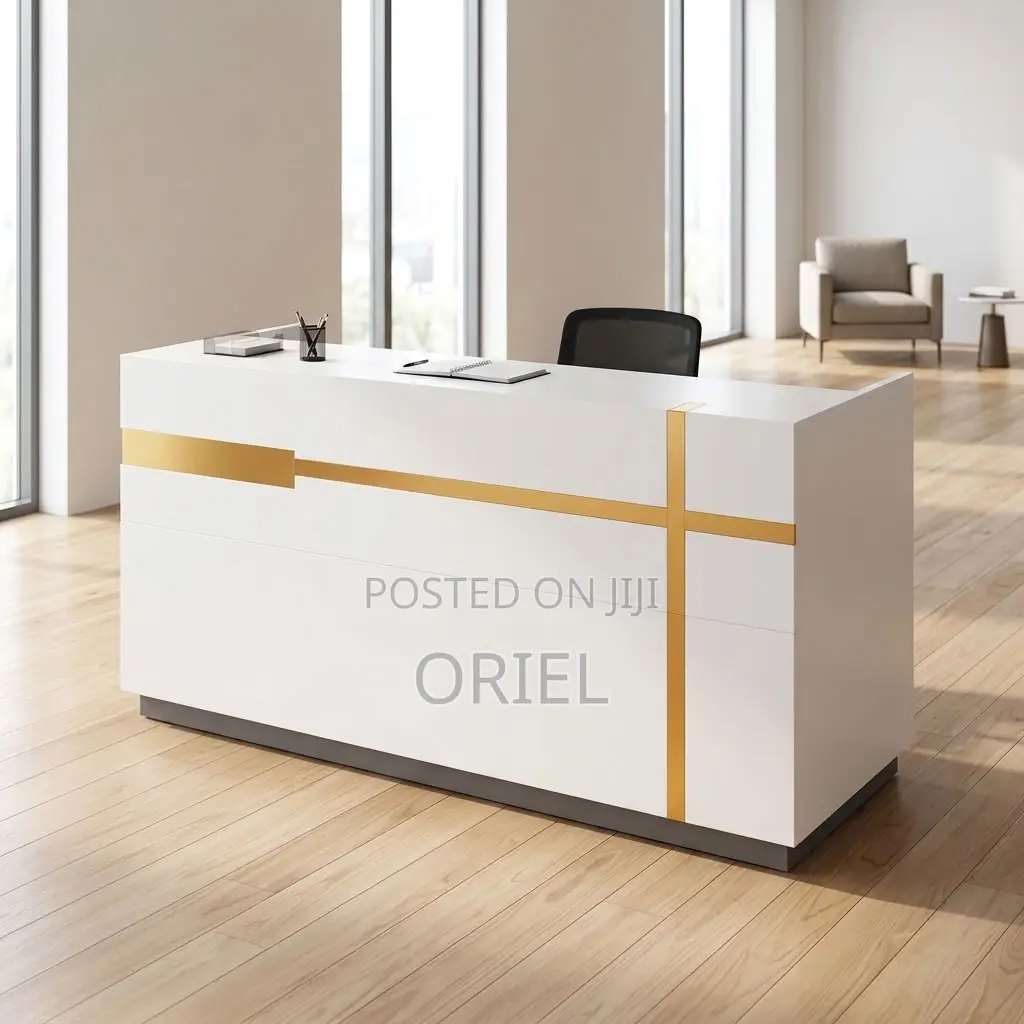 Office Desk : White Office Front Desk