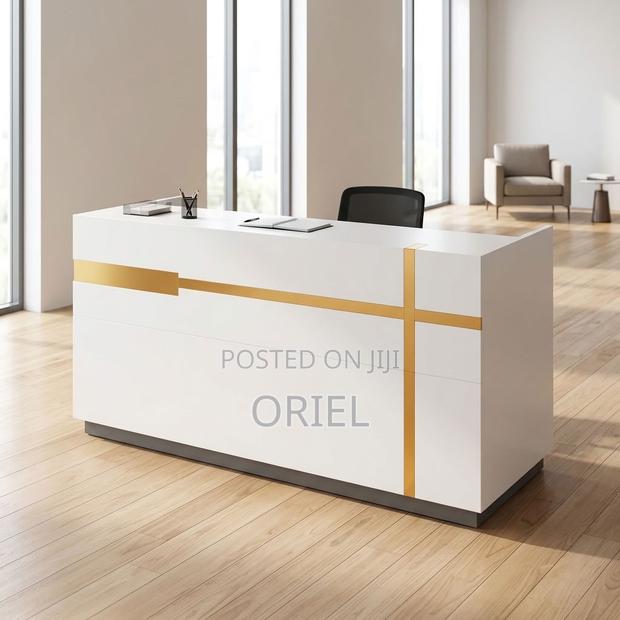 Office Desk : White Office Front Desk - thumbnail 9