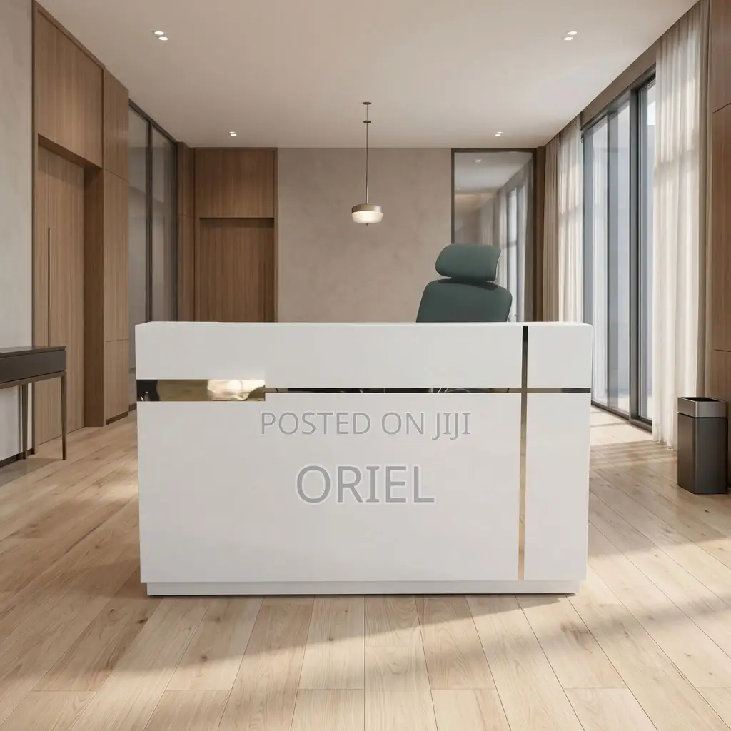 Office Desk : White Office Front Desk