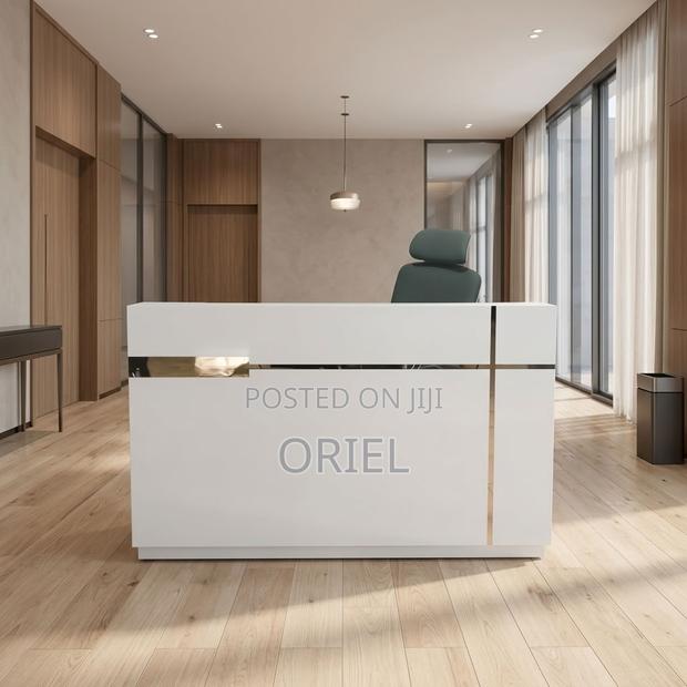 Office Desk : White Office Front Desk - thumbnail 11