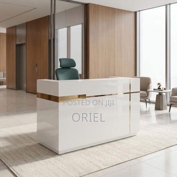 Office Desk : White Office Front Desk - thumbnail 13