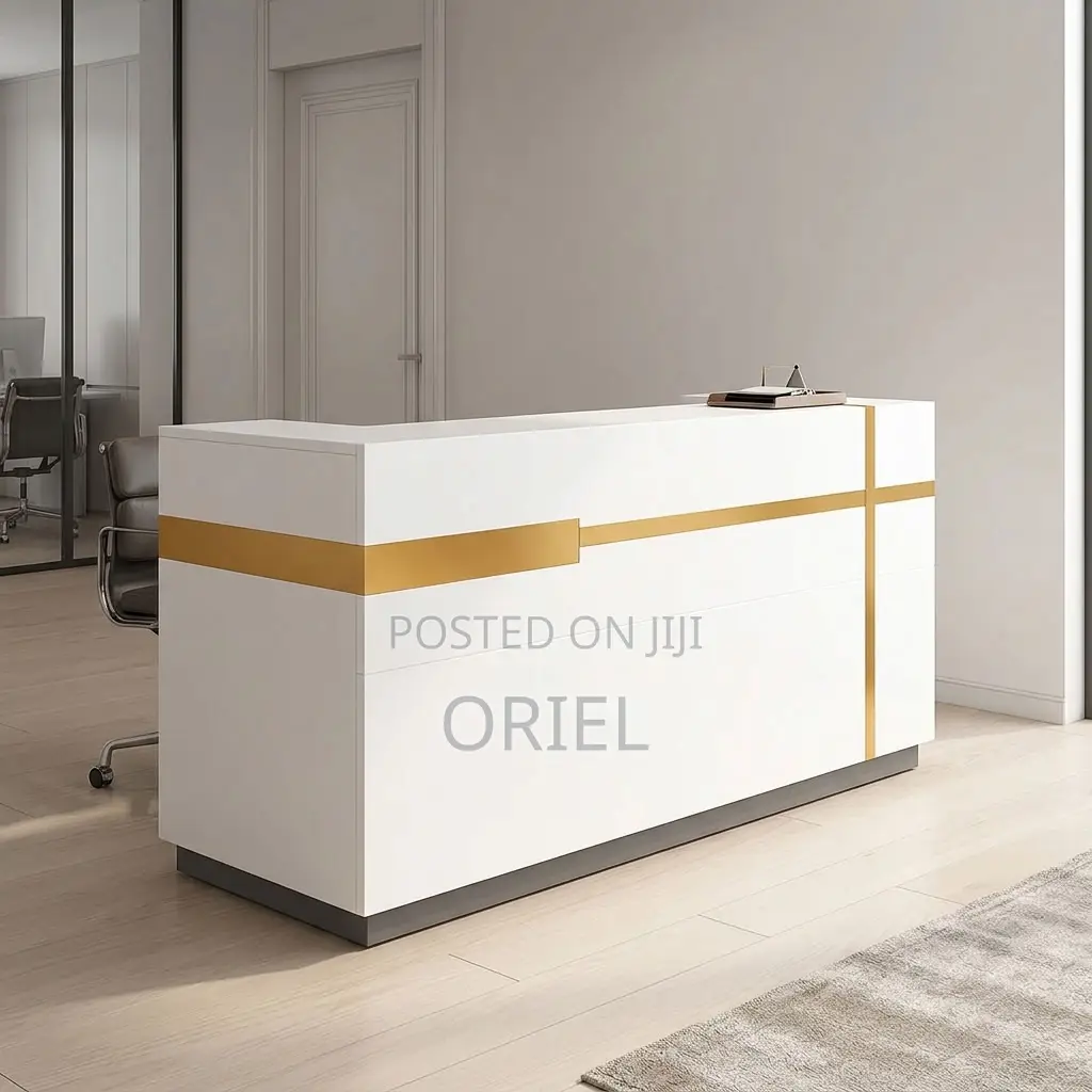 Office Desk : White Office Front Desk