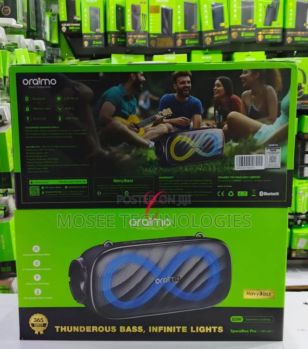 Oraimo OBS-682 SpaceBox Pro Long-Play Wireless Speaker