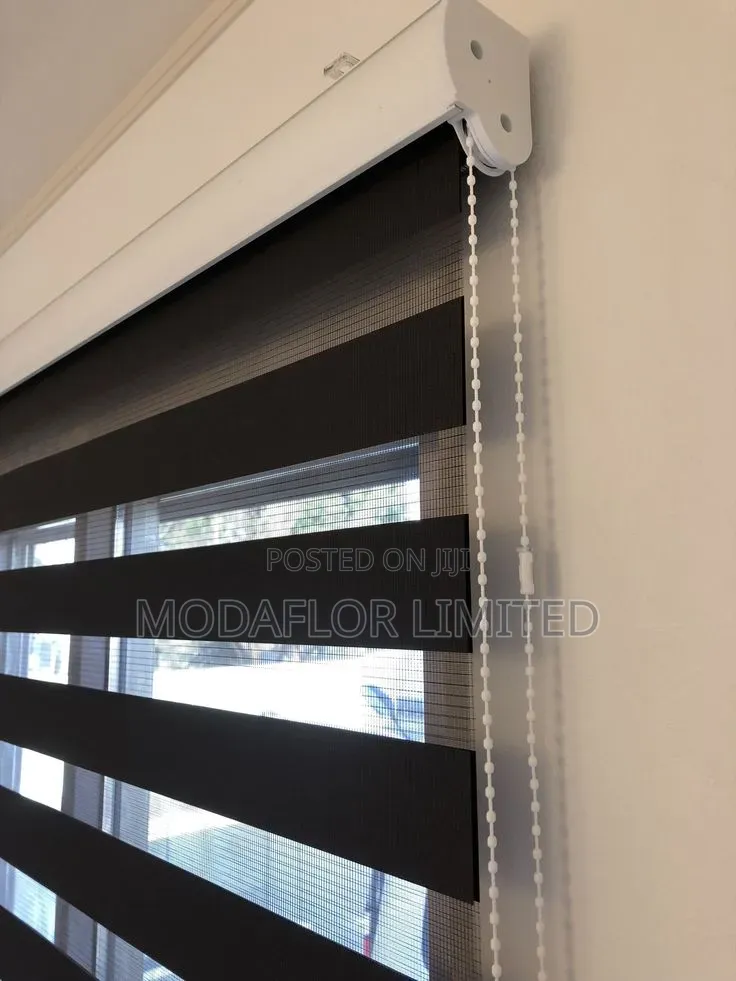 Modern Office Zebra Blinds – Professional Finish