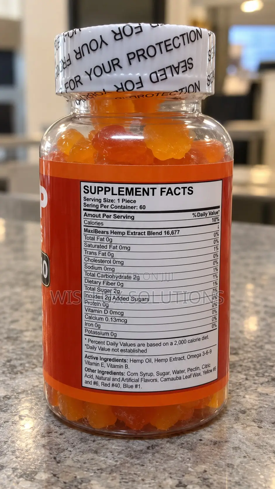 Hemp Oil & Omega 3-6-9 Gummies – 60 Gummies