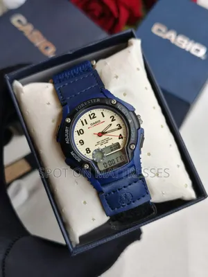 Casio Forester Watch + Casio Box. Blue/Green & Brown. We Deliver!