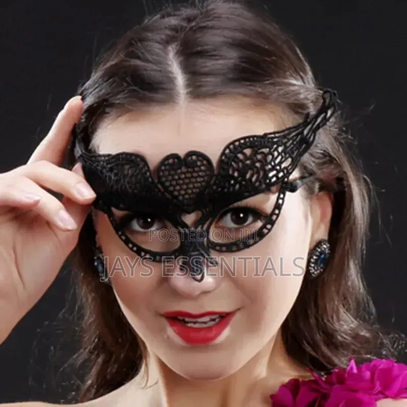 Black Masquerade Halloween Lace Face Masks