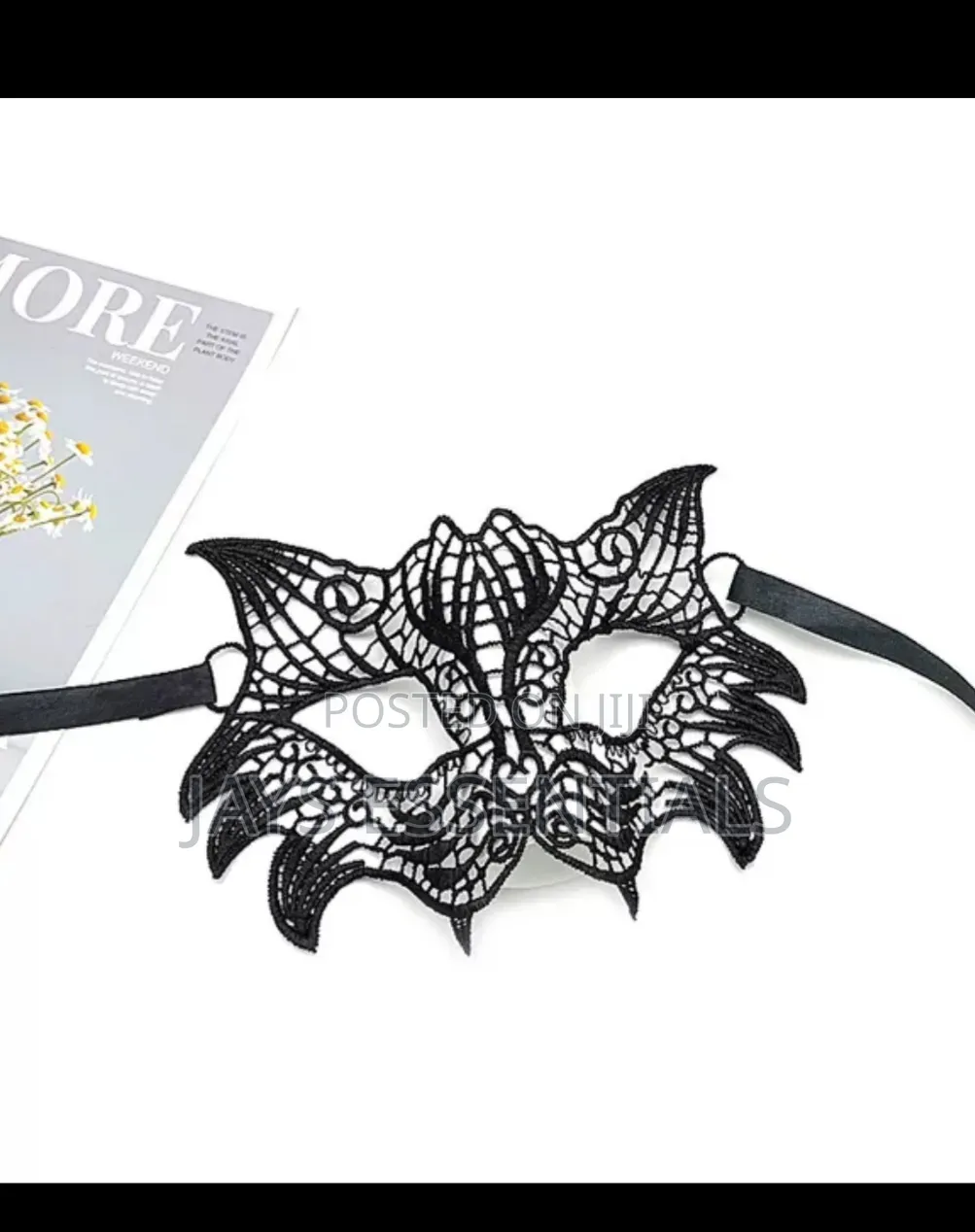 Black Masquerade Halloween Lace Face Masks