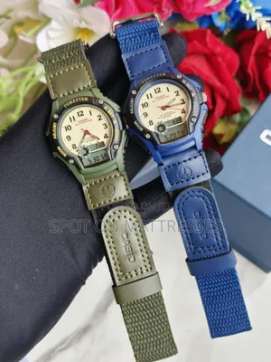Casio Forester Watch + Casio Box. Blue/Green & Brown. We Deliver!
