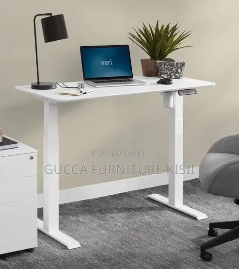 1200mm Standard Standing White Electric Desk