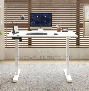 1200mm Standard Standing White Electric Desk