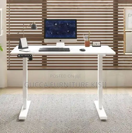 1200mm Standard Standing White Electric Desk