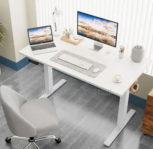 1200mm Standard Standing White Electric Desk