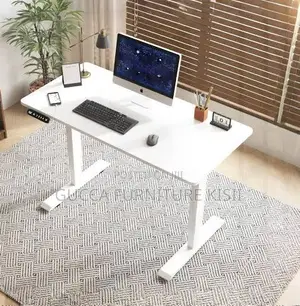 1200mm Standard Standing White Electric Desk