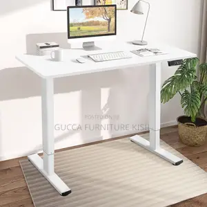 1200mm Standard Standing White Electric Desk