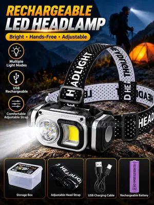 2 in 1 Motion Sensor Rechargeable Headlamp