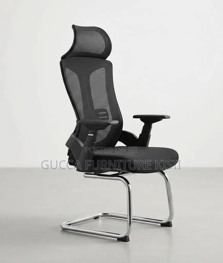 Mesh Ergonomic Waiting Chair With Adjustable Armrests