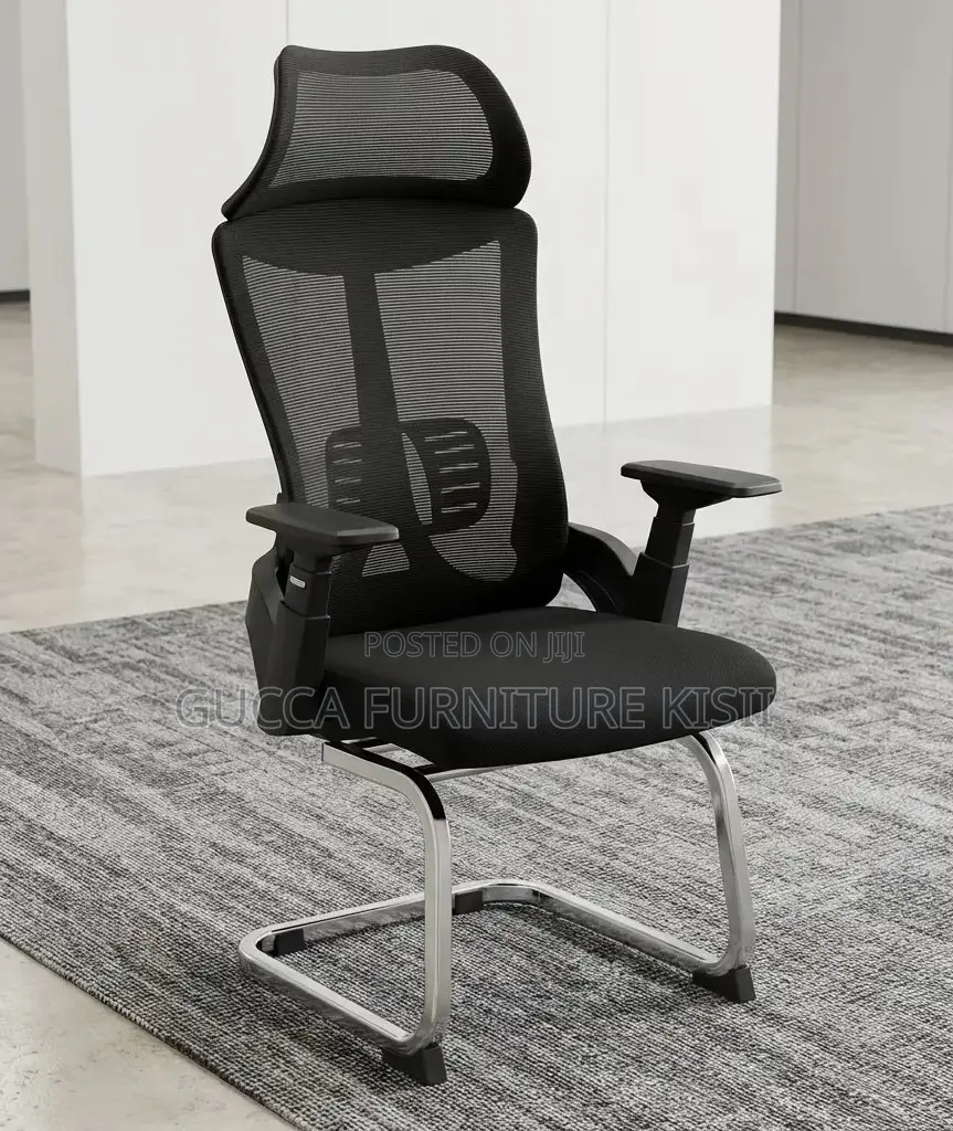 Mesh Ergonomic Waiting Chair With Adjustable Armrests