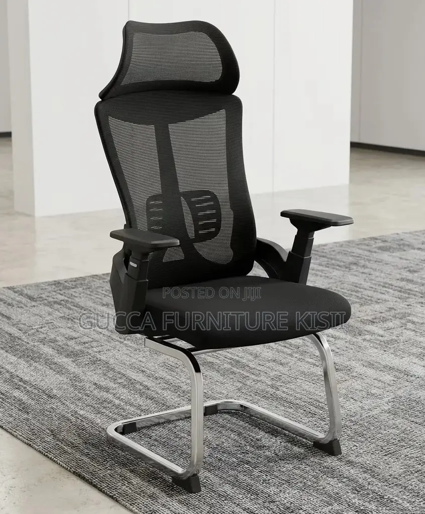 Mesh Ergonomic Waiting Chair With Adjustable Armrests
