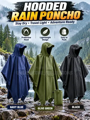 Shamborina Rain Coat Ponchos - Perfect for Hiking and Outdoors
