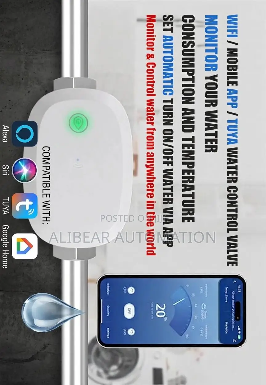 Smart Water Valve Meter Tuya App/Wifi/Bluetooth- Full Water Control