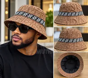 Luxury Fendi FF-logo Jacquard Bucket Hat