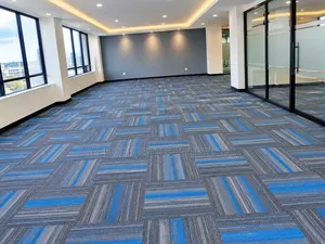Blue and Grey Wall to Wall Carpet Tiles