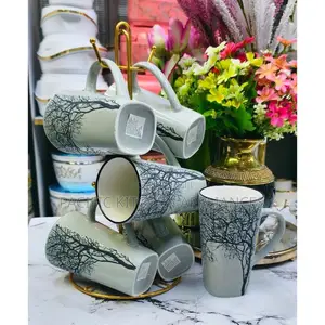 6 PC Tree Mug White