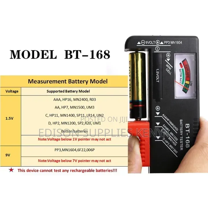 Universal Battery Tester, Portable Analog Battery Capacity Tester,