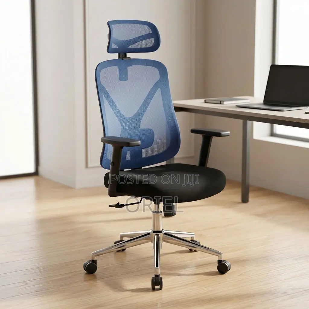 Office Chair : Blue Mesh Back Office Ergonomic Seat