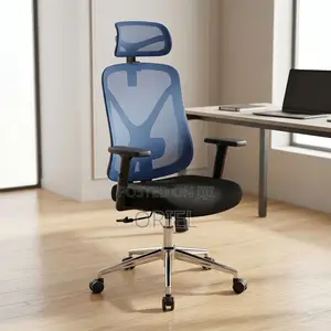 Office Chair : Blue Mesh Back Office Ergonomic Seat