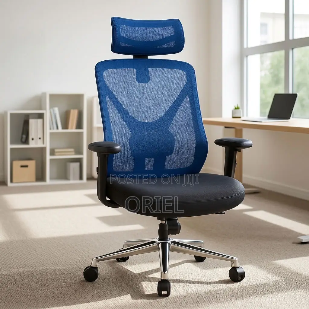Office Chair : Blue Mesh Back Office Ergonomic Seat