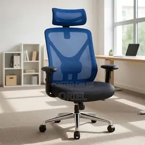 Office Chair : Blue Mesh Back Office Ergonomic Seat