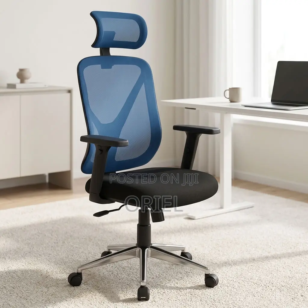 Office Chair : Blue Mesh Back Office Ergonomic Seat