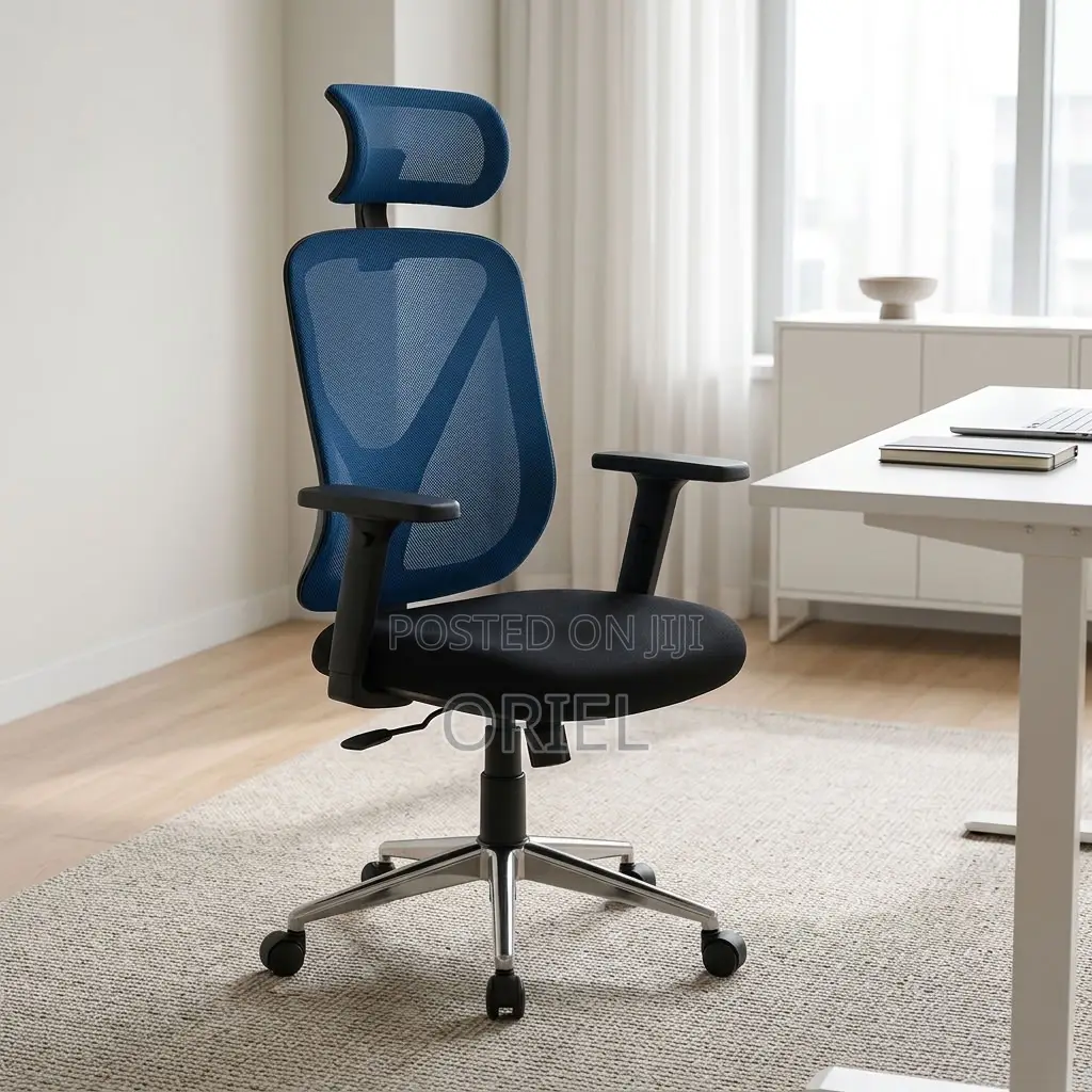 Office Chair : Blue Mesh Back Office Ergonomic Seat