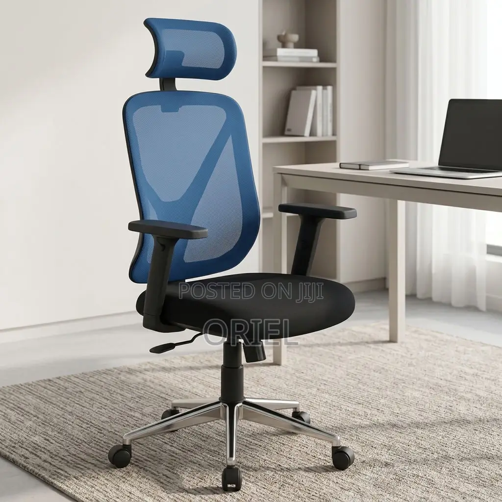 Office Chair : Blue Mesh Back Office Ergonomic Seat