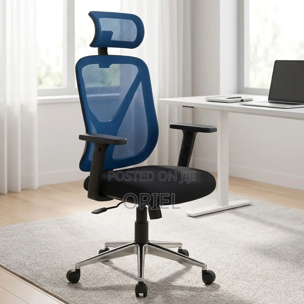 Office Chair : Blue Mesh Back Office Ergonomic Seat