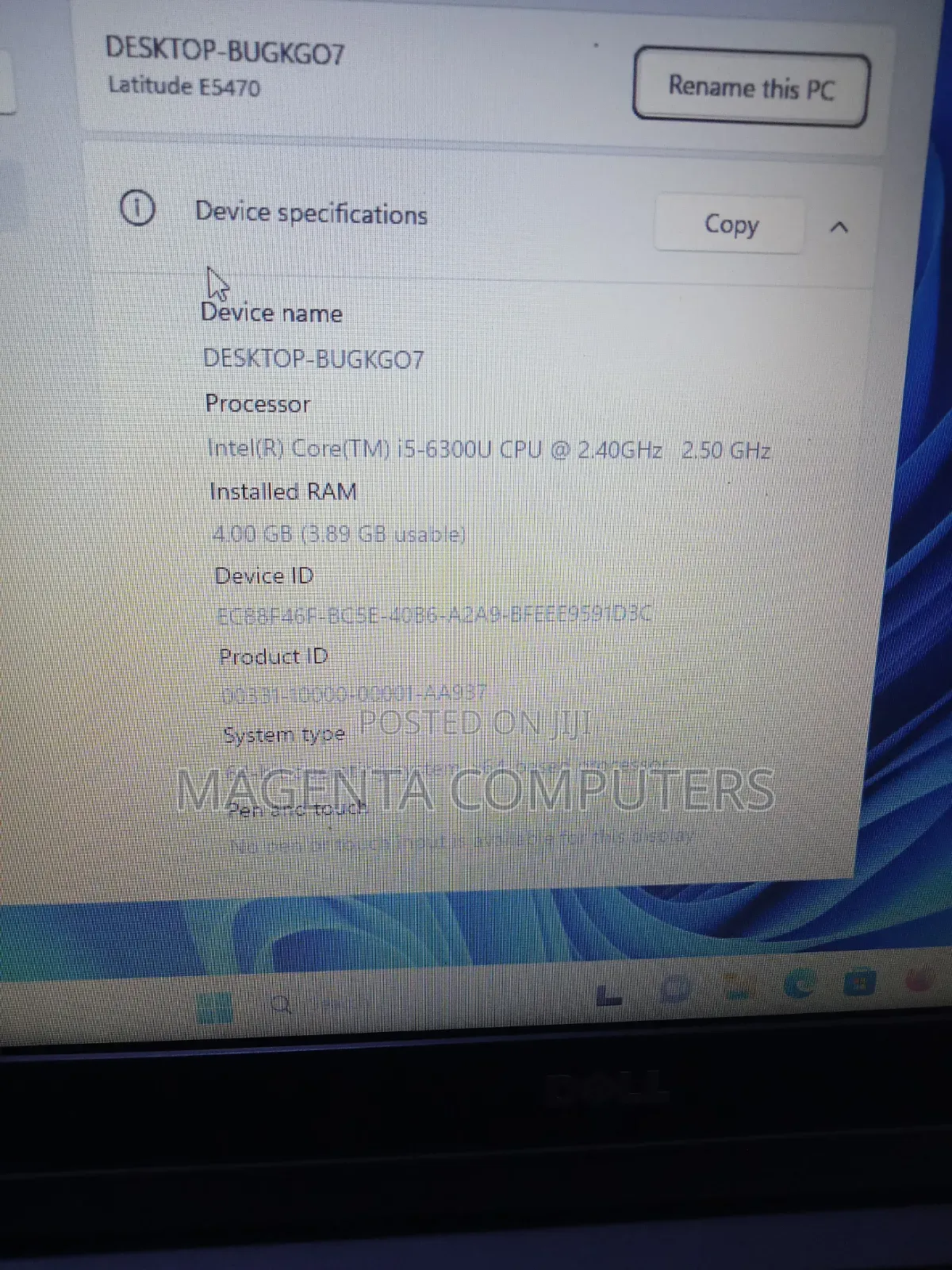 Laptop Dell Latitude E7240 4GB Intel Core i5 SSD 128GB