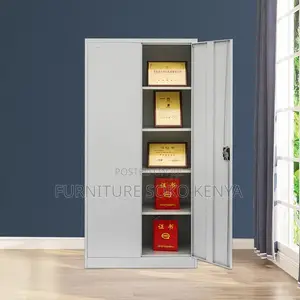 Cabinet : 2-Door Metallic Office Storage Cabinet
