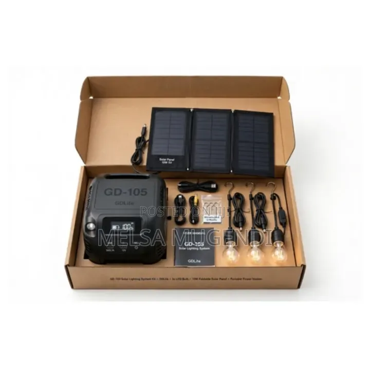 GD-105 Solar Lights With Charging System