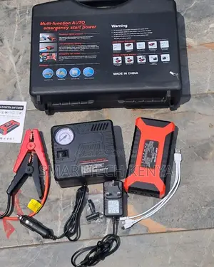 12V Car Jump Starter Kit With Tyre Inflator & LED Light