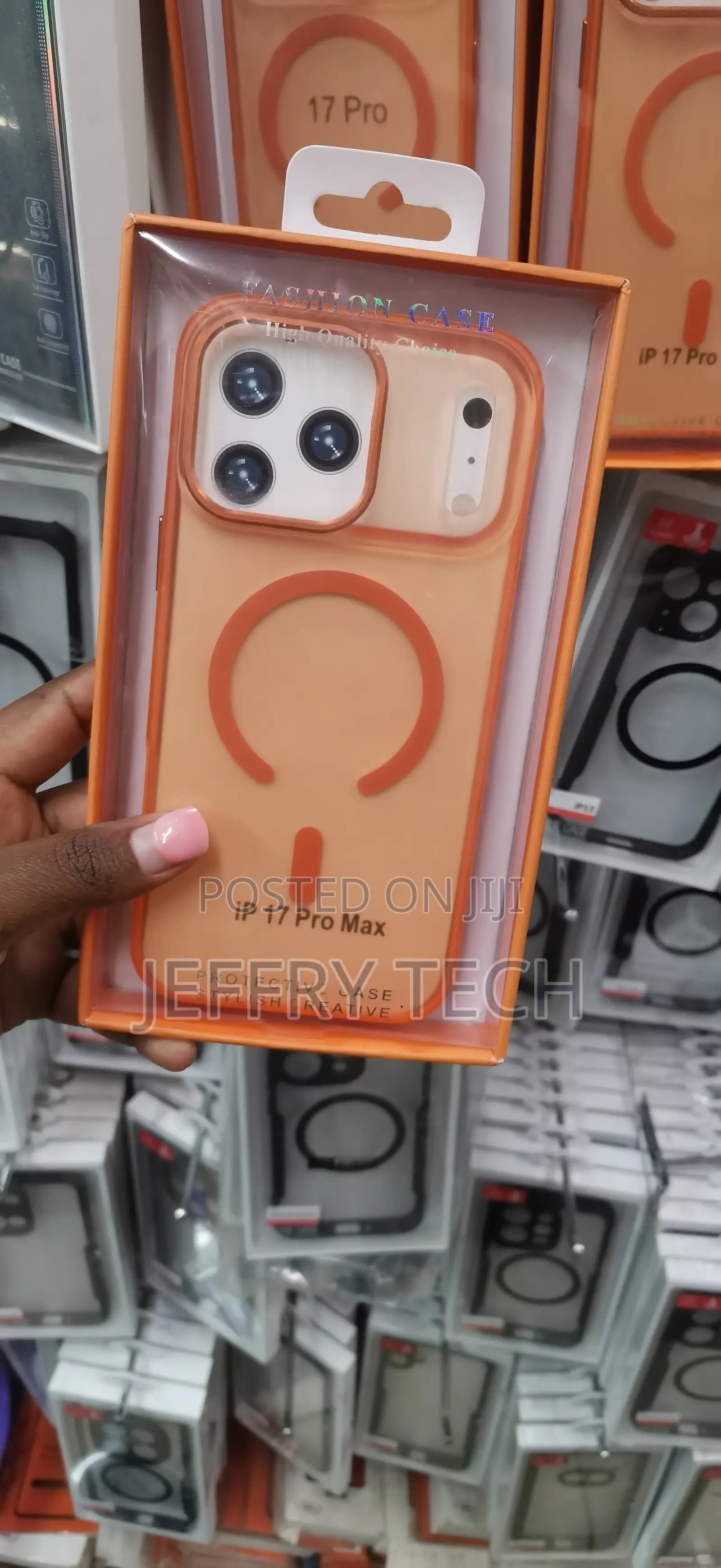 Orange Frost Ring MagSafe Phone Case for the Apple iPhone 17 Pro Max