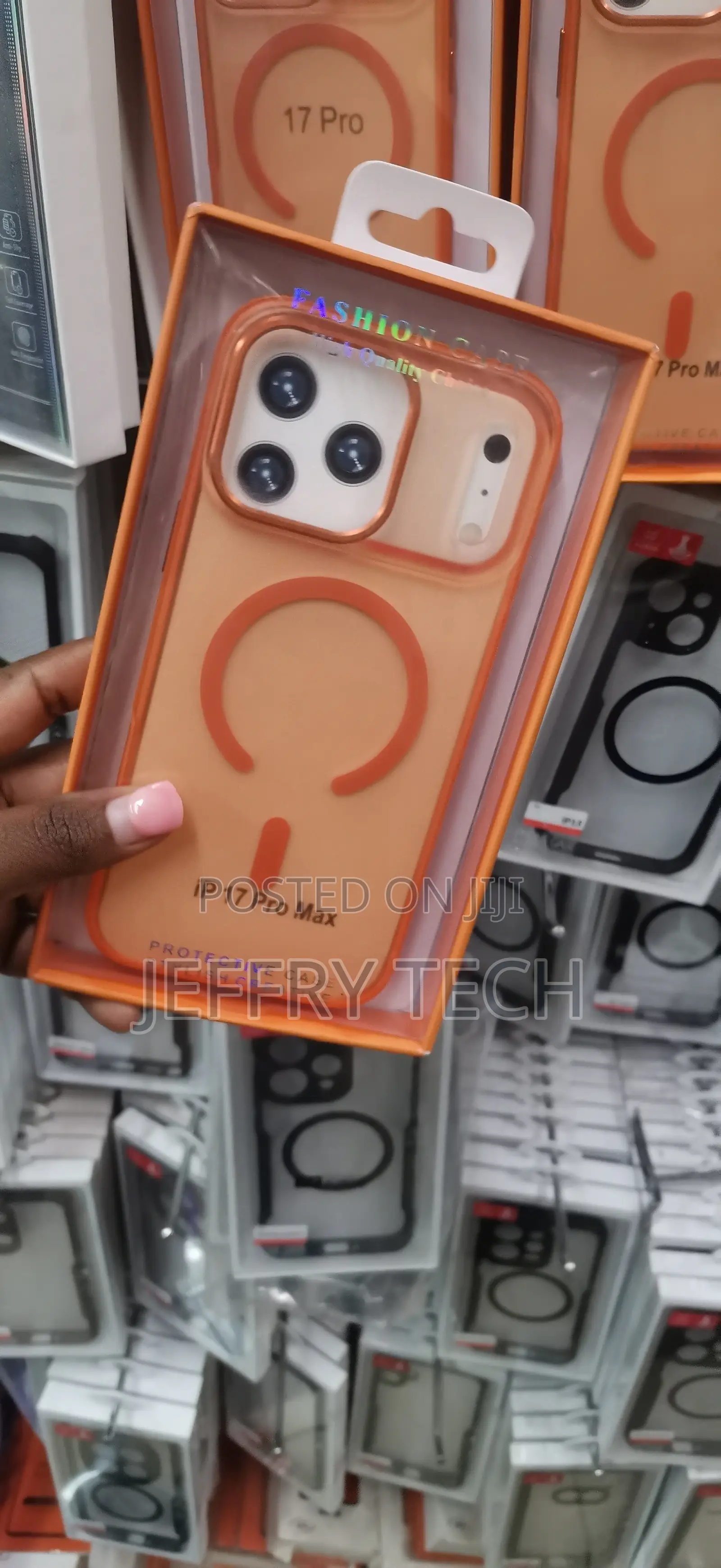 Orange Frost Ring MagSafe Phone Case for the Apple iPhone 17 Pro Max