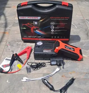 Portable 99800mAh Car Jump Starter With Air Compressor