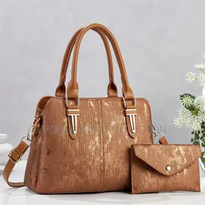 Premium 2-in-1 Metallic Shimmer Handbag Set