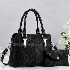 Premium 2-in-1 Metallic Shimmer Handbag Set