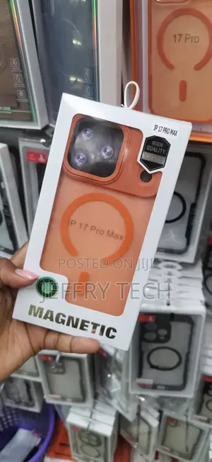 Orange MagSafe-compatible Shockproof Phone Case for iPhone 17 Pro Max