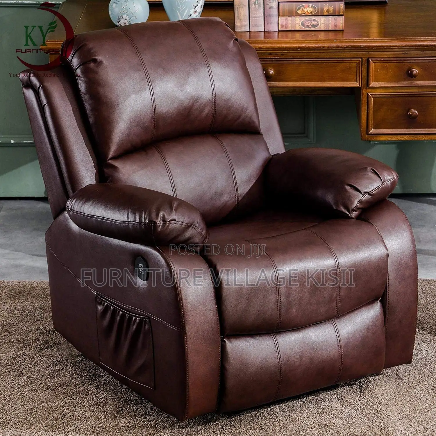 One Seater Recliner Leather Sofa